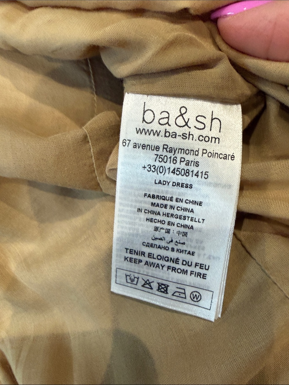 ba&sh Cream and Purple Floral Wrap Midi “Lady Dress” Sz small - Picture 6 of 7